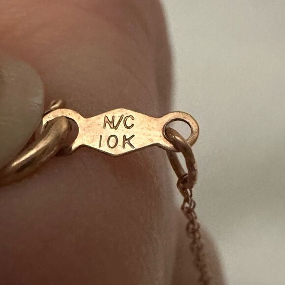 10K Rose Gold Heart Diamond Necklace - Picture 13 of 13